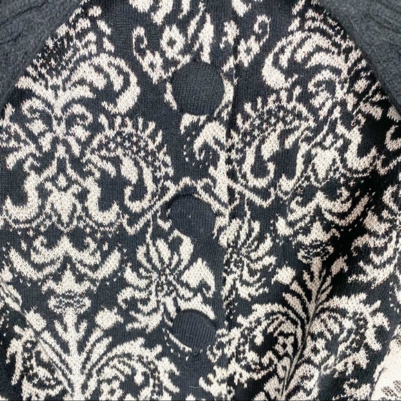 ANTHROPOLOGIE Black & Gold Brocade Print Sweater - Picture 6 of 6